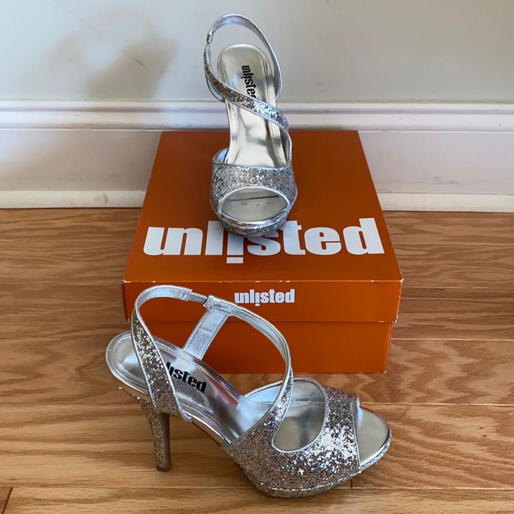 Silver sparkle heels by UNLISTED